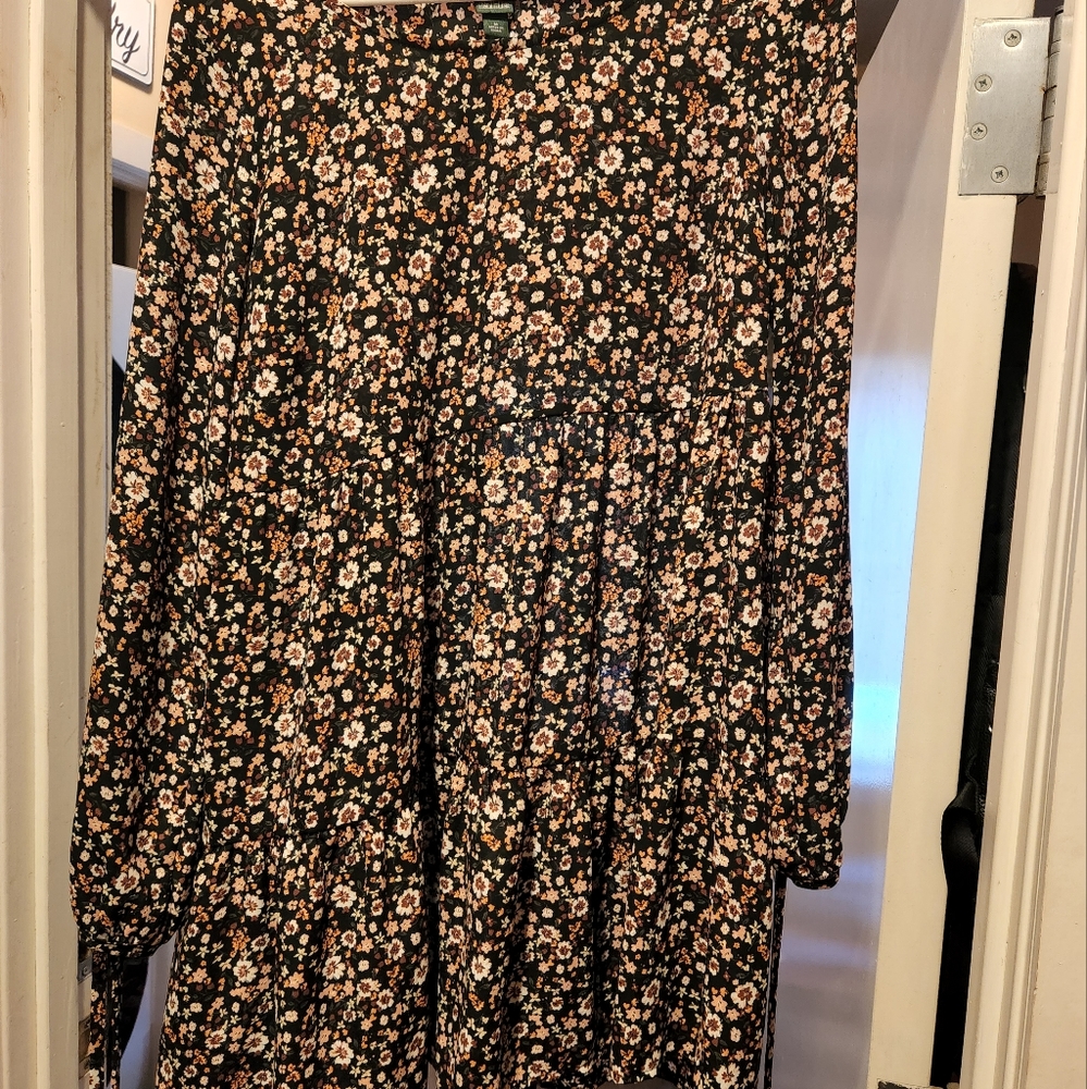 Black floral dress